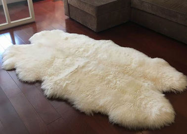 중국 4개의 모피 큰 오스트레일리아 양가죽 양탄자 Handmade 튼튼한 상아빛 백색 120 *180cm 협력 업체