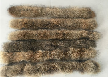 중국 너구리 의복 부속품을 위한 크림 모피 고리, 긴 머리 포도 수확 모피 고리  협력 업체