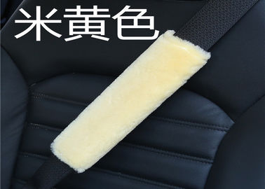 중국 베이지 색깔 자동 차, 양가죽 안전 벨트 방석 패드를 위한 푹신한 안전 벨트 덮개 협력 업체