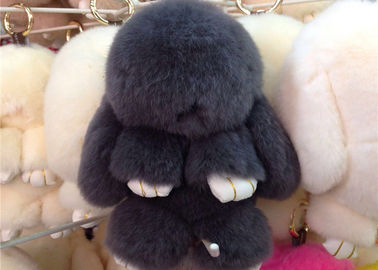 중국 핸드백 매력 펜던트를 위한 호화스러운 다채로운 푹신한 토끼 열쇠 고리 휴대용 협력 업체