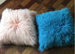 몽골 모피 베개 가정 장식 진짜 몽골 티베트 양가죽 어린 양 모직 분홍색 방석 협력 업체