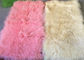 몽골 양가죽 양탄자 100% 진짜 양가죽 모직 60*120cm는 분홍색 색깔 무료 샘플을 염색했습니다 협력 업체
