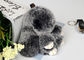 Handmade 푹신한 귀여운 토끼 모피 Keychain 검정 색깔/백색은 기울입니다 협력 업체