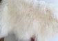 100%년 양가죽 자연적인 긴 머리 몽골 Lambskin 크림 백색 꼬부라진 모피 양탄자 협력 업체