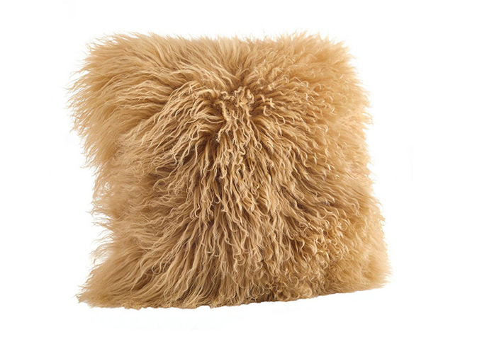 티베트 양가죽 소파 베개는 침대/소파/의자를 위한 10-15cm 긴 곱슬머리를 덮습니다