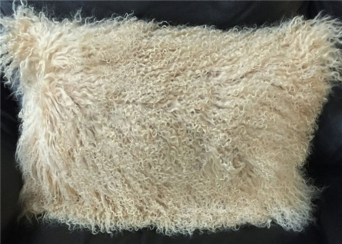티베트 양가죽 소파 베개는 침대/소파/의자를 위한 10-15cm 긴 곱슬머리를 덮습니다