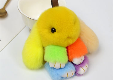 중국 주문을 받아서 만들어진 색깔, 30g 토끼 열쇠 고리를 가진 토끼 푹신한 키 체인 협력 업체