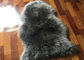 진짜 양가죽 양탄자 밝은 회색 자연적인 긴 모직 호주 단 하나 모피 협력 업체