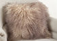 20 인치 정연한 백색 솜털 모양 베개 덮개, 연약한 몽골 모피 허리 베개  협력 업체