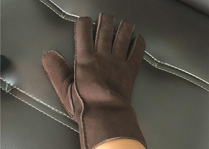 방어적인 손가락을 위한 손으로 꿰맨 베이지 가장 온난한 양가죽 장갑 S M L XL