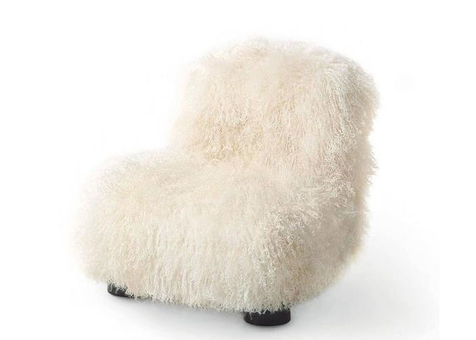 주문품 호화스러운 긴 머리 안락 의자를 위한 진짜 몽골 모피 판 덮개