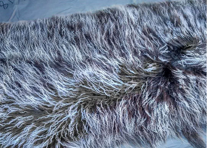 몽골 lambskin 베개 꼬부라진 모피 던짐 긴 머리 티베트 어린 양 모피 방석 덮개